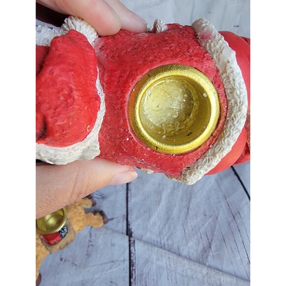 2 Winkles Wonderland 1996 Gift Innovations Santa Set Candle Holders Reindeer - Picture 11 of 12